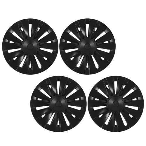 4 Pcs 19 Inch Wheel Hub Cap Matte Black Wheel 2