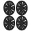 4 Pcs 19 Inch Wheel Hub Cap Matte Black Wheel 4