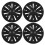 4 Pcs 19 Inch Wheel Hub Cap Matte Black Wheel 1
