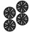 4 Pcs 19 Inch Wheel Hub Cap Matte Black Wheel 5