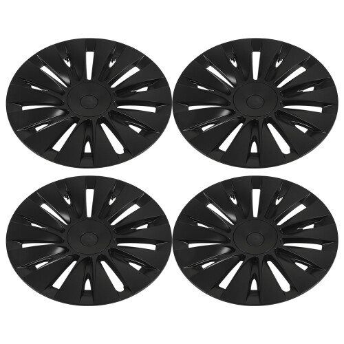 4 Pcs 19 Inch Wheel Hub Cap Matte Black Wheel 1