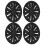 4 Pcs 19 Inch Wheel Hub Cap Matte Black Wheel 9