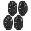 4 Pcs 19 Inch Wheel Hub Cap Matte Black Wheel 8