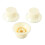 3Pcs Guitar Control Knob Set Ivory White Plastic Volume & Tone Replacement Kit 16