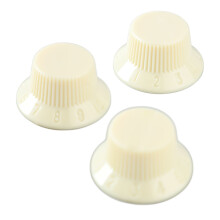 3 Stück Gitarrenkontrollknöpfe 1 Volumen 2 Ton Eignen sich für Oberflächen aus Kunststoff Set Ersatz Zubehör Elfenbeinweiß