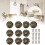 30Pcs Upholstery Nail Retro Flower Shape Cyan 6