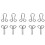 10 Pcs Fur Coat Hook Fasteners Sew for Over Coat 3
