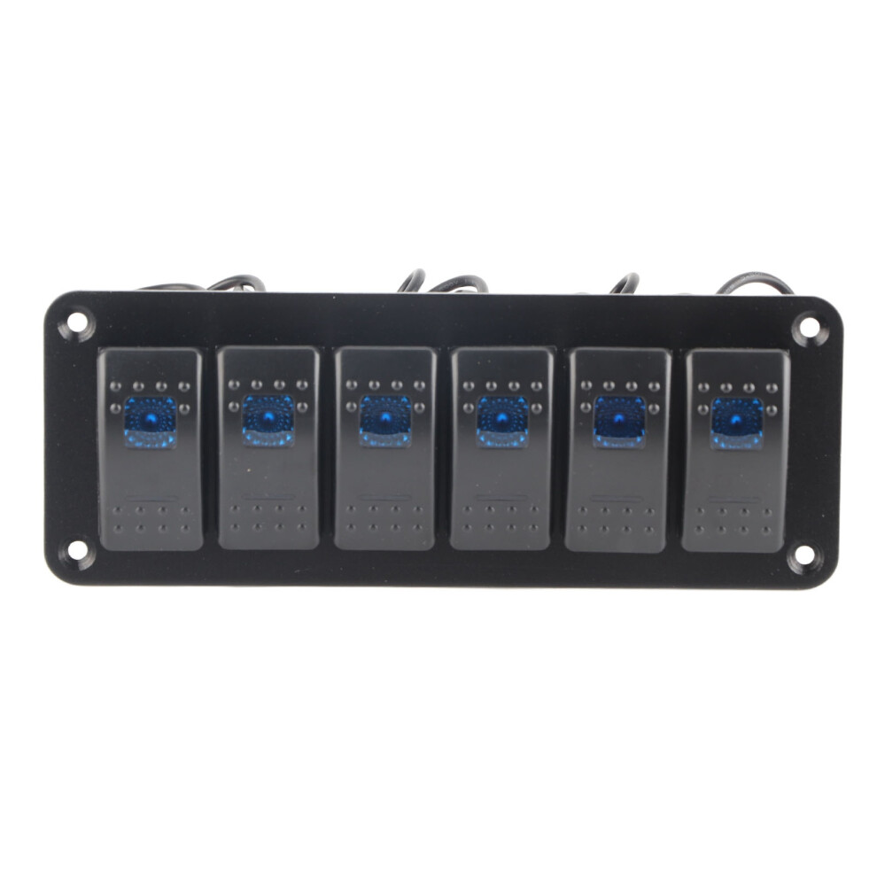 6 Gang Rocker Switch Panel Led Backlit On Off 9121376258954