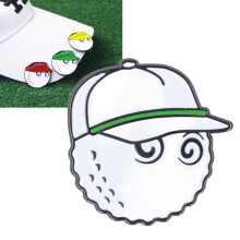 Golf-Hut-Klammern aus Zinklegierung Magnetischer Golf-Hütchenhalter Abnehmbarer Golfball-Marker für Golfplatz Club Weiß