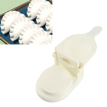 Maultaschenmacher PP Handbetriebene Maultaschen-Haut-Maschine Druckmaschine DIY-Werkzeug für Zuhause Küche Weiß