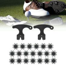 20 Stück Golf-Spikes Ersatz mit Nagelziehwerkzeug TPU - Einfach auszutauschen, rutschfeste Golf-Studs für Golfschuhe