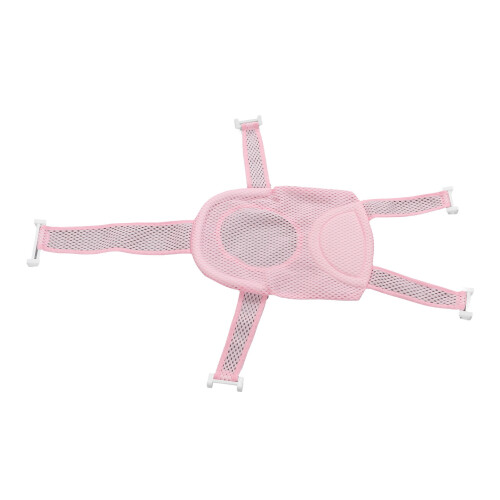 Baby Pink Bath Seat Support Net - Adjustable, Breathable Mesh, Skid Proof