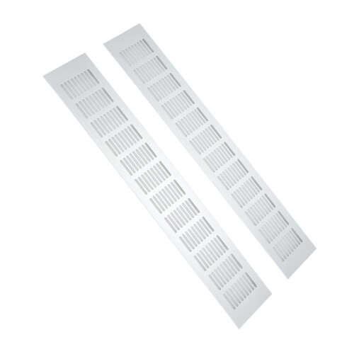2 Pcs Aluminium Alloy Rectangular Vent Grille 80x500mm for Cabinets & RV