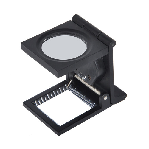 1pc LED Fold Stand Fabric Cloth Square Magnifier 1