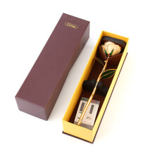 Long Stem 24k Gold Dipped Rose Flower Straight