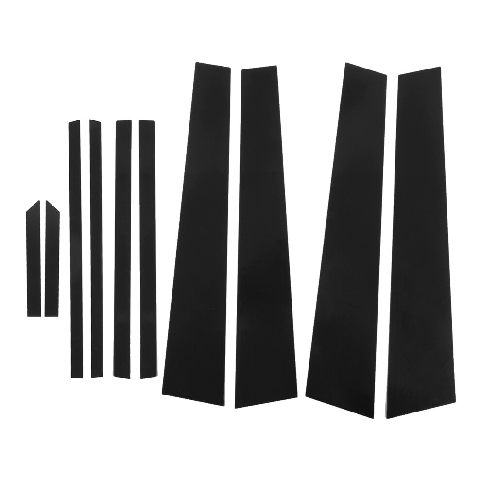 Gloss Door Window Pillar Post Cover Trim Black 9121376262753