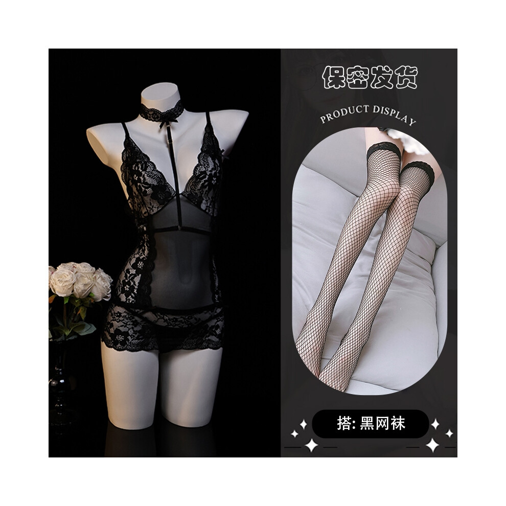 Black (One Size [80-120 Jin], Net Socks) "Transparent Veil" Sexy Underwear Sexy Uniform Seductive Dress
