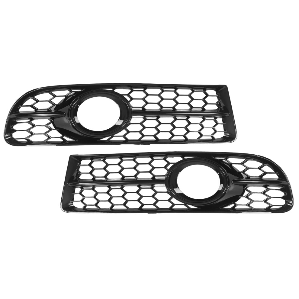 1 Pair Front Fog Lamp Grille Bezel 8E0807681f Black/Light 9121376263170