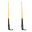 2 Pcs Whip Lights 340mm Long Amber Lighted Antenna 10