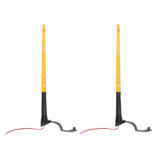 2 Pcs Whip Lights 340mm Long Amber Lighted Antenna