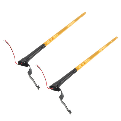2 Pcs Whip Lights 340mm Long Amber Lighted Antenna 2