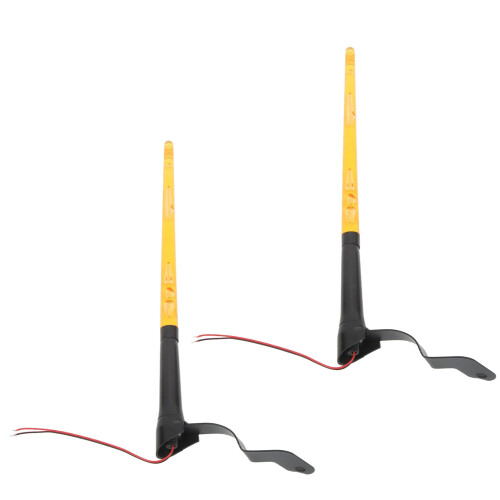 2 Pcs Whip Lights 340mm Long Amber Lighted Antenna 1