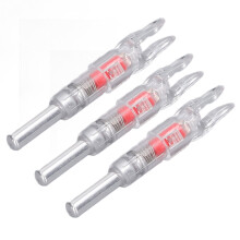 3 Stück beleuchtete Pfeilenden für Bögen - Automatische Beleuchtung, 6,2 mm Innendurchmesser, Lichtspitze für Außenbereich, leuchtend rotes