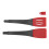 3-in-1 Silicone Kitchen Tongs, Locking, Heat-Resistant, Red/Black 11