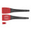 3-in-1 Silicone Kitchen Tongs, Locking, Heat-Resistant, Red/Black 9