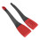 3-in-1 Silicone Kitchen Tongs, Locking, Heat-Resistant, Red/Black 16