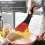 3-in-1 Silicone Kitchen Tongs, Locking, Heat-Resistant, Red/Black 4
