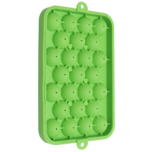 Green Silicone Ice Cube Tray 25 Mini Round Ice Balls with Lid