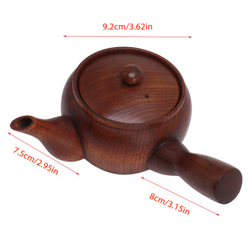 Wooden Tea Pot Durable Whistle Kettle 310g 9.2cm Diameter 1