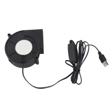 USB Blower Fan 3.8in, 3 Speed DC5V, 3800 RPM, PBT Material