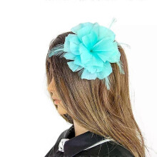 1 stuk fascinerende donkergroene verenbloem bruidshaarspeldaccessoires bruidshaarapplicaties