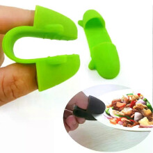 1 paar mini siliconen warmte-geïsoleerde vingerclip kom schotel bord klem houder antislip gripper pannenlap