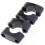 1 paio di nuovi supporti per manubrio in alluminio CNC nero 1