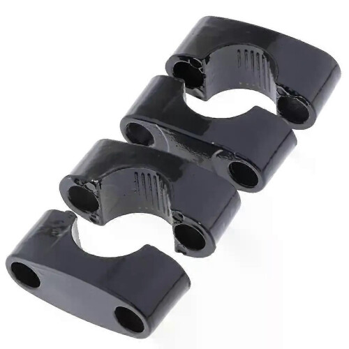 1 paio di nuovi supporti per manubrio in alluminio CNC nero