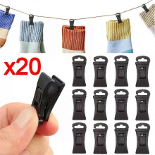 1/20 pezzi di mollette per calzini in plastica, resistenti e portatili, multifunzionali, per lavare