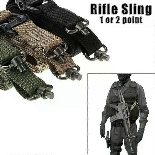 1 Pc Adjustable MS4 Tactical Quick Detach QD 1 or 2 Point Multi Mission 125 Rifle Sling Quick Release