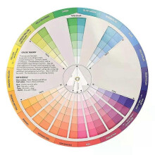 1 st cirkulär tatuering färg blandningsbräda för permanent kromatisk papperskort av makeup guide