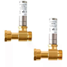 1/2 stuks roestvrijstalen waterhamerafleider voor wasmachines, waterhamerafleider met 3/4 NH-draad,