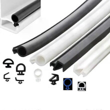 1/2/5M Brug Aluminiumlegering Deuren Ramen Afdichtstrip Kaartsleuf Type Plastic Siliconenstrip Geluidsdicht