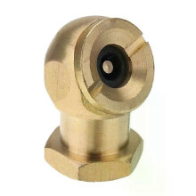 Conector de válvula de inflado de neumáticos dorado de 1/4 NPT con mandril de aire y clip de bloqueo