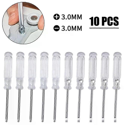 Lot De 10 Tournevis Mini Fendus Uxcell – Tête Plate 2,0 Mm, Longueur 65 Mm – Pour Réparation électronique