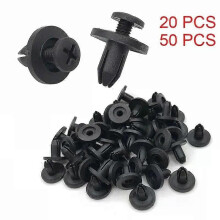 Lot de 10, 20 ou 50 clips de fixation pour pare-chocs de voiture, 6 mm, rivets de retenue, couvercle