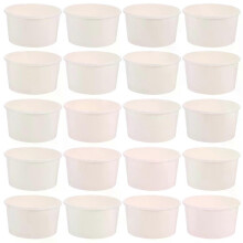 100 Pcs Eisbecher Karton Einweg Kunststoff Verrines mit Deckel Gerichte Glas