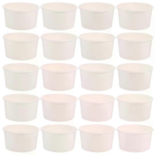 100 Pcs Eisbecher Karton Einweg Kunststoff Verrines mit Deckel Gerichte Glas