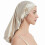 Gorro de dormir 100 % seda morera para cabello largo, gorro de dormir largo de seda (beige) 1