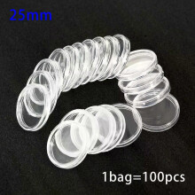 100Pcs 16/18/20/21/23/25/26/28/30mm Round Coin Holder Capsule Protector Box For Coin Collection Case